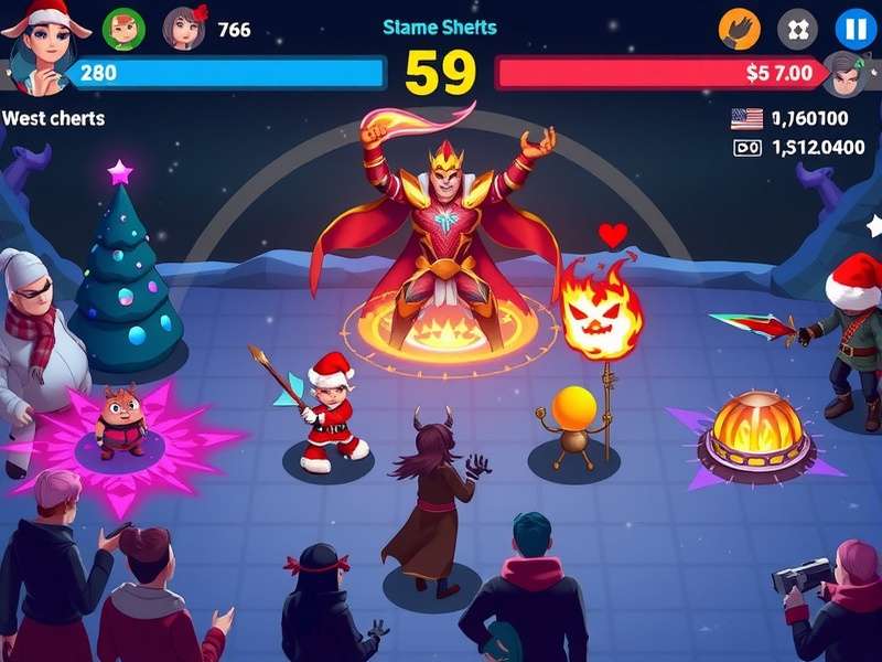 Festive Power Battler community event with players