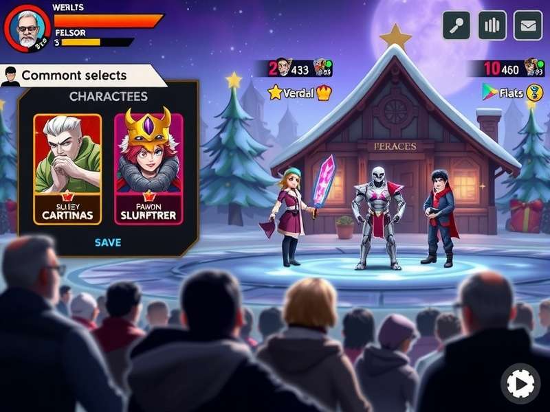 Festive Power Battler battle scene with special effects